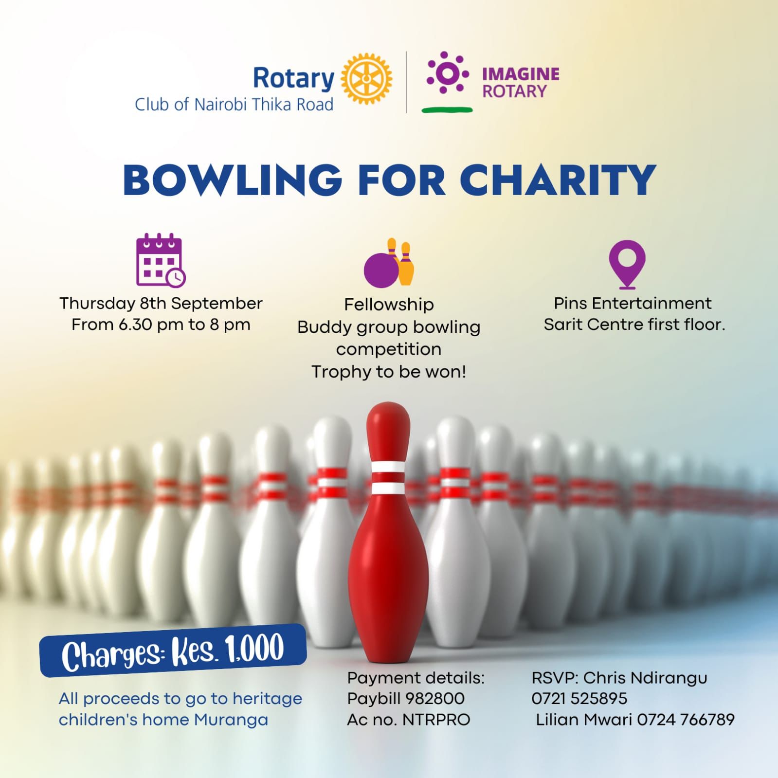 Bowling for Charity Rotary Club of Nairobi Thika Road